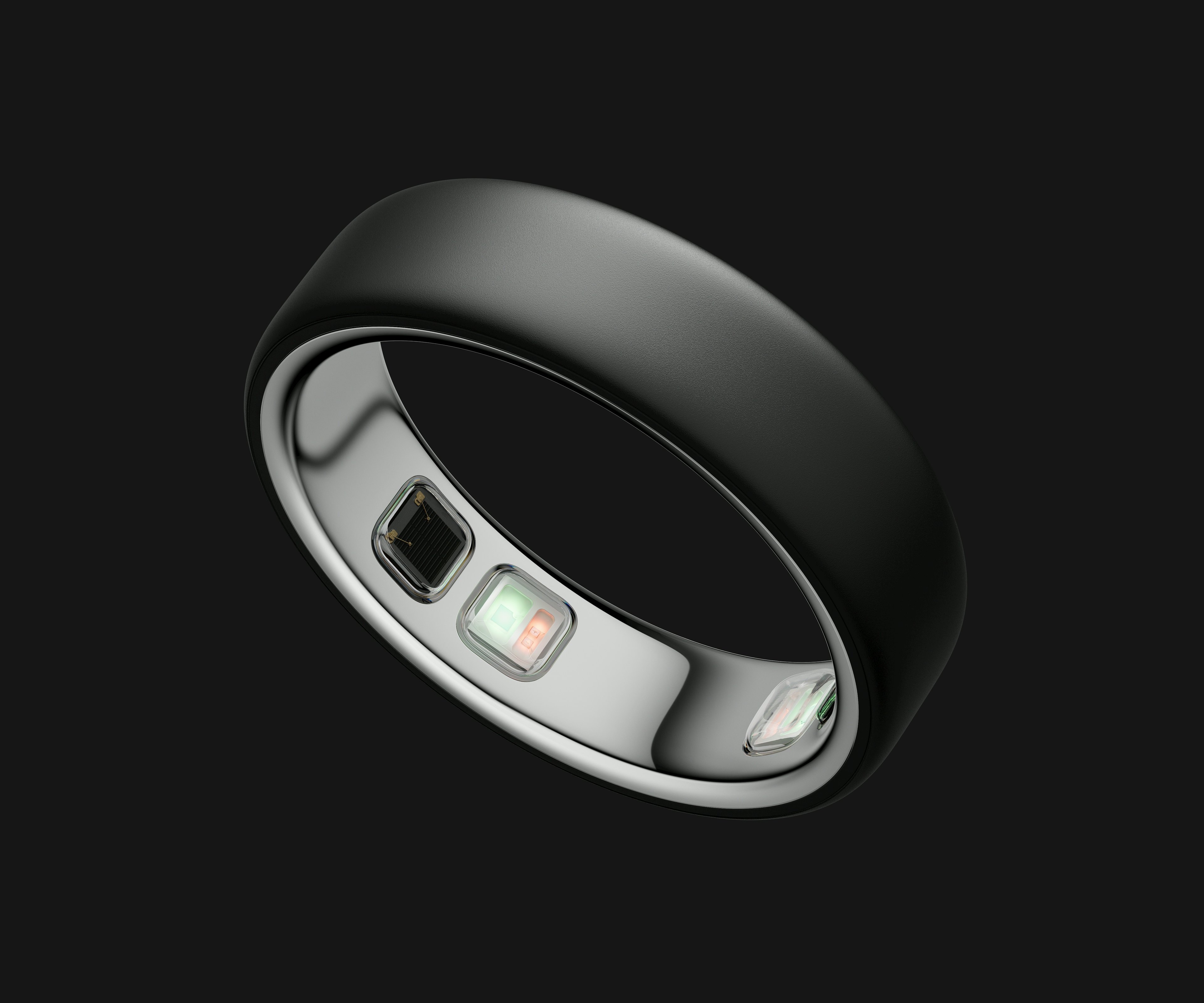 Умное кольцо Oura Ring 5, Матовый чёрный, размер 10 — Датчики внутри кольца